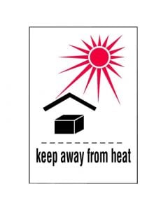 Keep Away from Heat Label