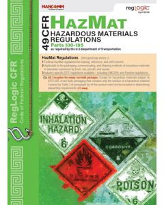 Hazmat 49 CFR Parts 100-185 - Perfect Bound - (March 2026)