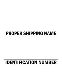 Proper Shipping Name & Identification Number Label