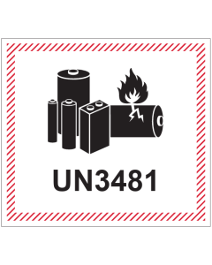 Lithium Battery Shipping Label UN3481