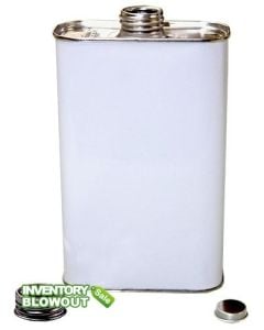 1 Pint Metal (White) F Style Can Oblong 1" Delta Opening