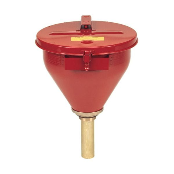 Large Steel Funnel with Self-closing Cover and 32" (813mm) Flame Arrester