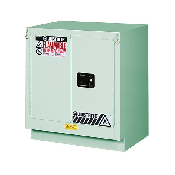Under Fume Hood solventflammable liquid safety cabinet, Cap. 19 gal., 1 shelf, 2 sc doors, Lt Ntl.