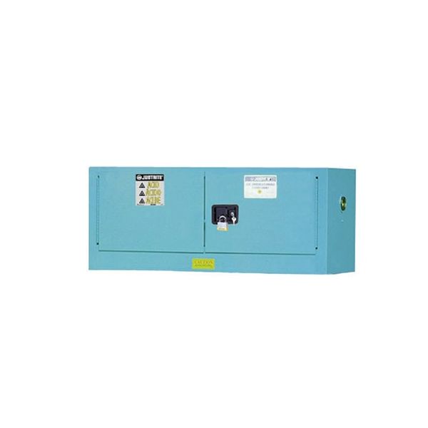 Sure-Grip® EX Piggyback Corrosives/Acid Steel Safety Cabinet, Cap. 12 gallons, 2 s/c doors, Blue.