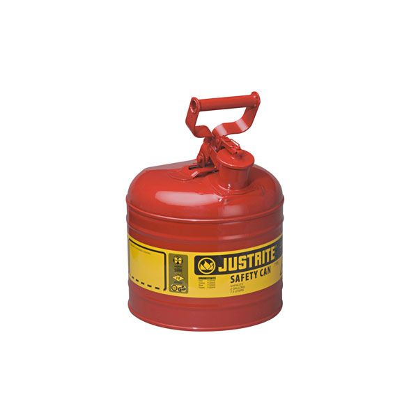 2 Gallon Justrite (7.5L) Steel Compliant Safety Type 1 Can for Flammables