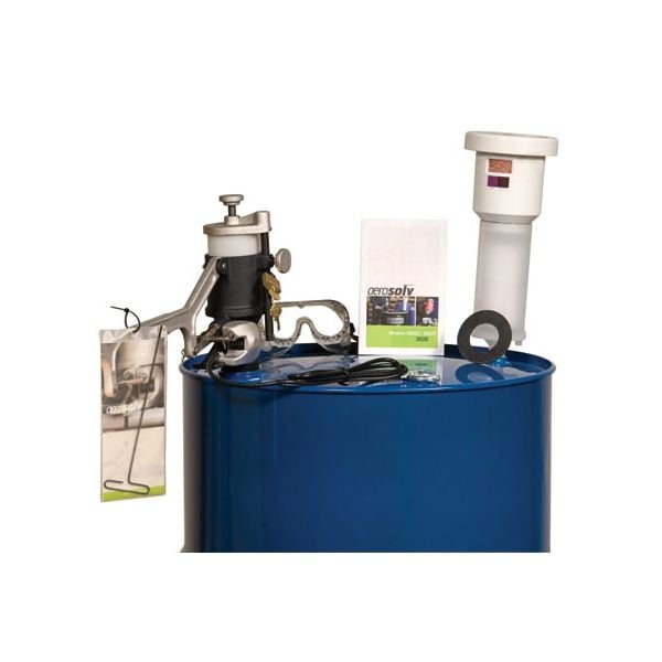erosolv® Super System for Recycling Aerosol Cans, Puncturing Unit, Filter, Wire, Counter, and Goggles