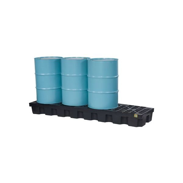 Justrite® 4 Drum EcoPolyBlend Spill Control Pallet (In-Line), No Drain