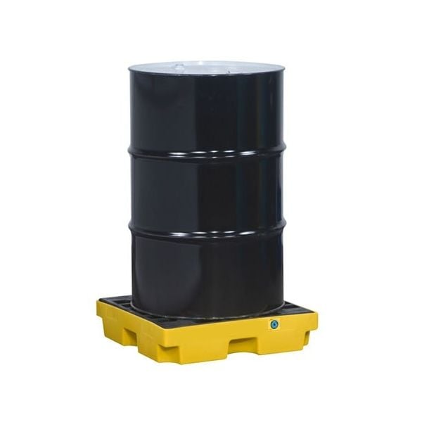 Justrite® 1 Drum EcoPolyBlend Spill Control Accumulation Center, Yellow