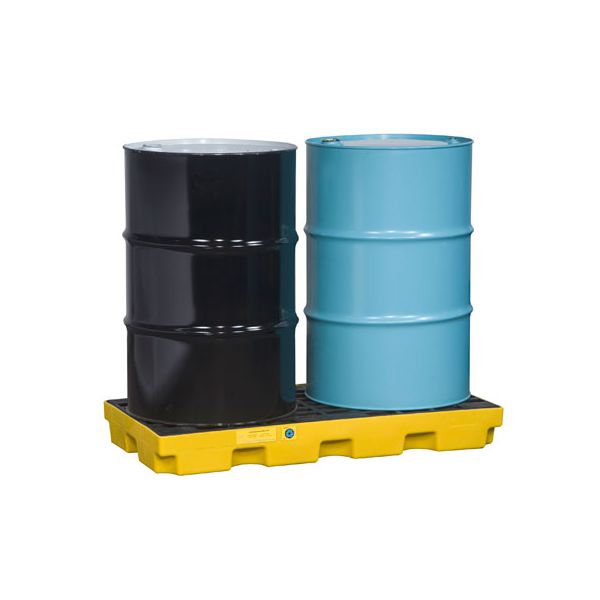 2 Drum EcoPolyBlend Spill Control Accumulation Center, Yellow