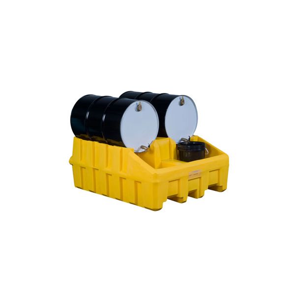Justrite® Base Module, EcoPolyBlend Drum Management System, Yellow