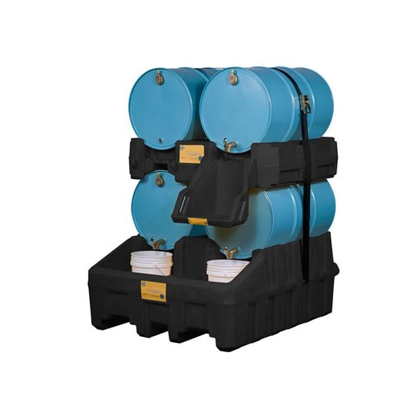 Justrite® Stack Module, EcoPolyBlend Drum Management System, Black