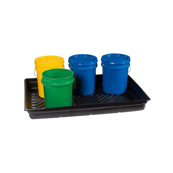 Justrite® 29 Gallon EcoPolyBlend Spill Control Trays, 47"x33"x5.5" in.