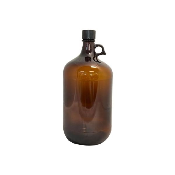 4L (1.05 gal / 135 oz)  Amber Glass Jug