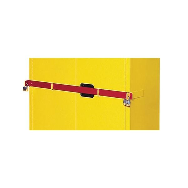 Replacement Security Bar for Hi Security Safety Cabinet, fits 45 gallon, Red.