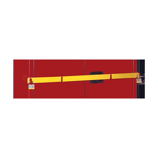 Replacement Security Bar for Hi Security Safety Cabinet, fits 45 gallon, Yellow.
