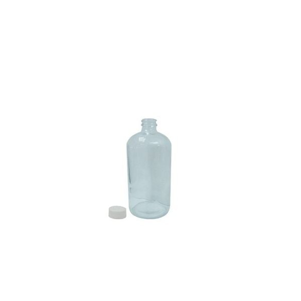 Clear Boston Round Plastic 8oz Bottle