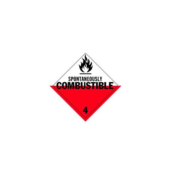 Spontaneously Combustible Placard