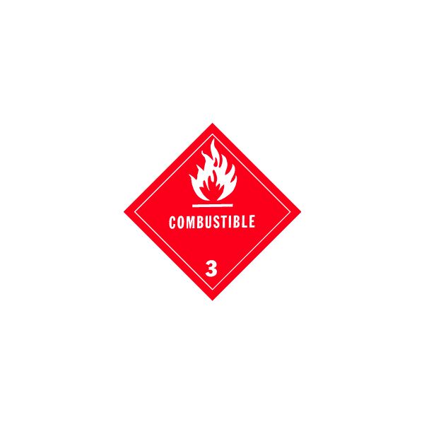 Combustible Class 3 Label