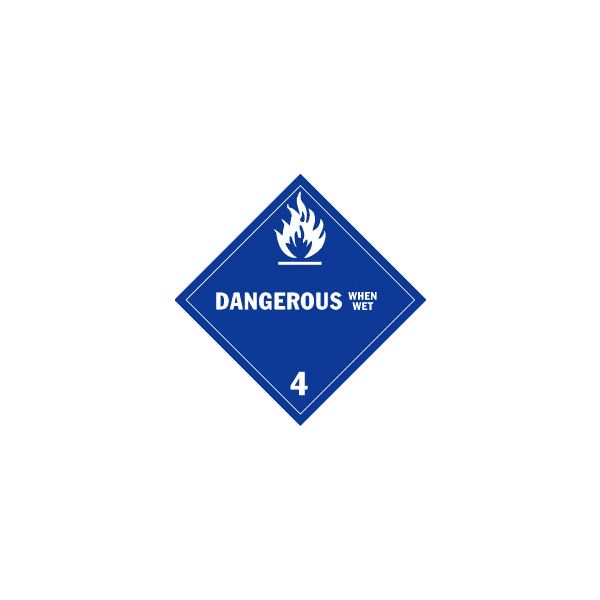 Dangerous When Wet Placard