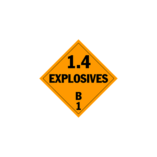 Explosives 1.4B Placard
