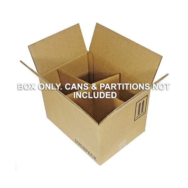 4 x 5 Liter (1.32 Gallon) UN Rated Jerrican Overpack Box (Box Only)  