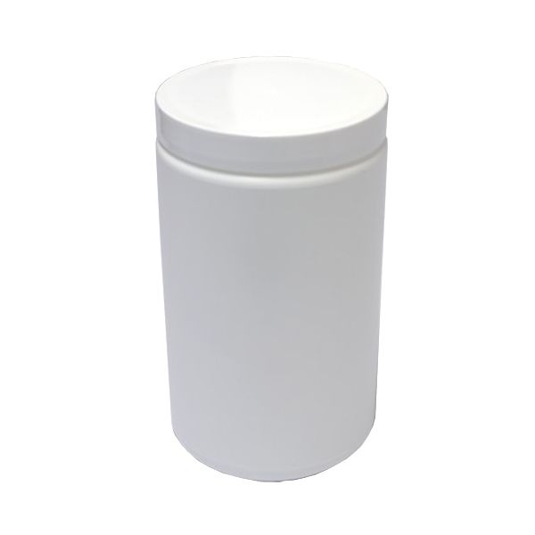 1L / 32oz White Plastic HDPE Bottle w/ 89/400 cap