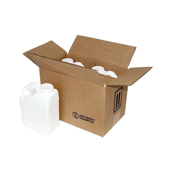 4 x 1 Gallon White Plastic F-Style Jug Box