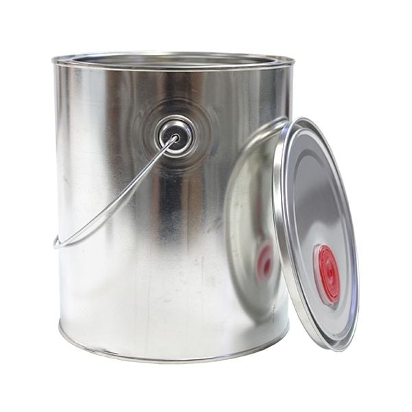 1 Gallon Unlined Metal Paint Cans w/ Spout Lid + Ear & Handle