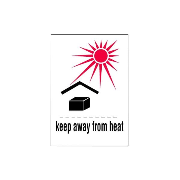 Keep Away from Heat Label