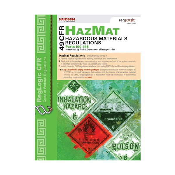 Hazmat 49 CFR Parts 100-185 - Perfect Bound - (March 2026)