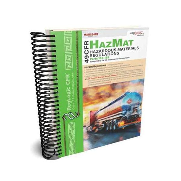 Hazmat 49 CFR Parts 100-185 - Spiral Bound - (March 2025)