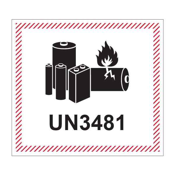 Lithium Battery Shipping Label UN3481