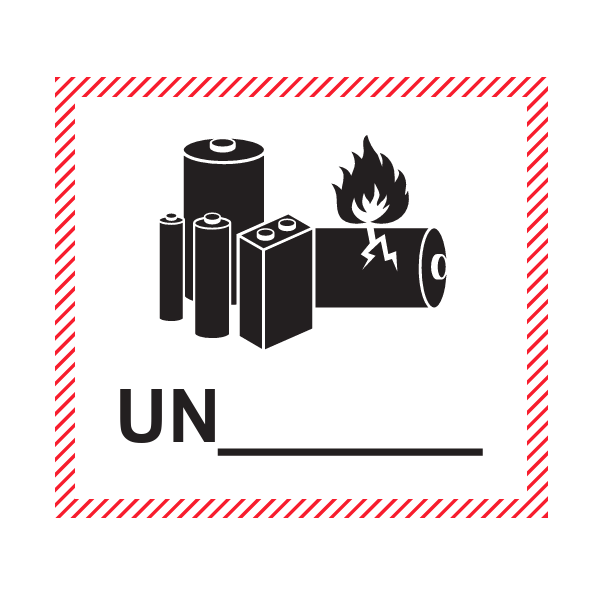 Lithium ION/Metal Battery Blank UN Label, Roll of 500