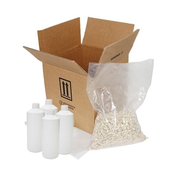4 x 1L Narrow Mouth Plastic Bottle Shipper Kit (4GV/X14)