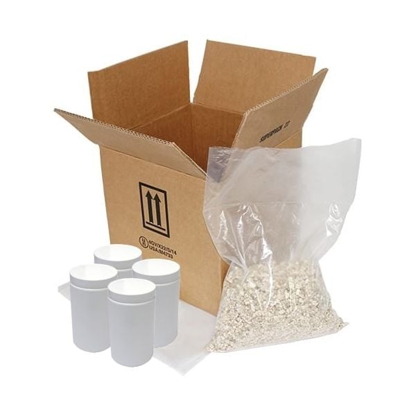4 x 1L Wide Mouth Plastic Bottle Shipper Kit (4GV/X14)
