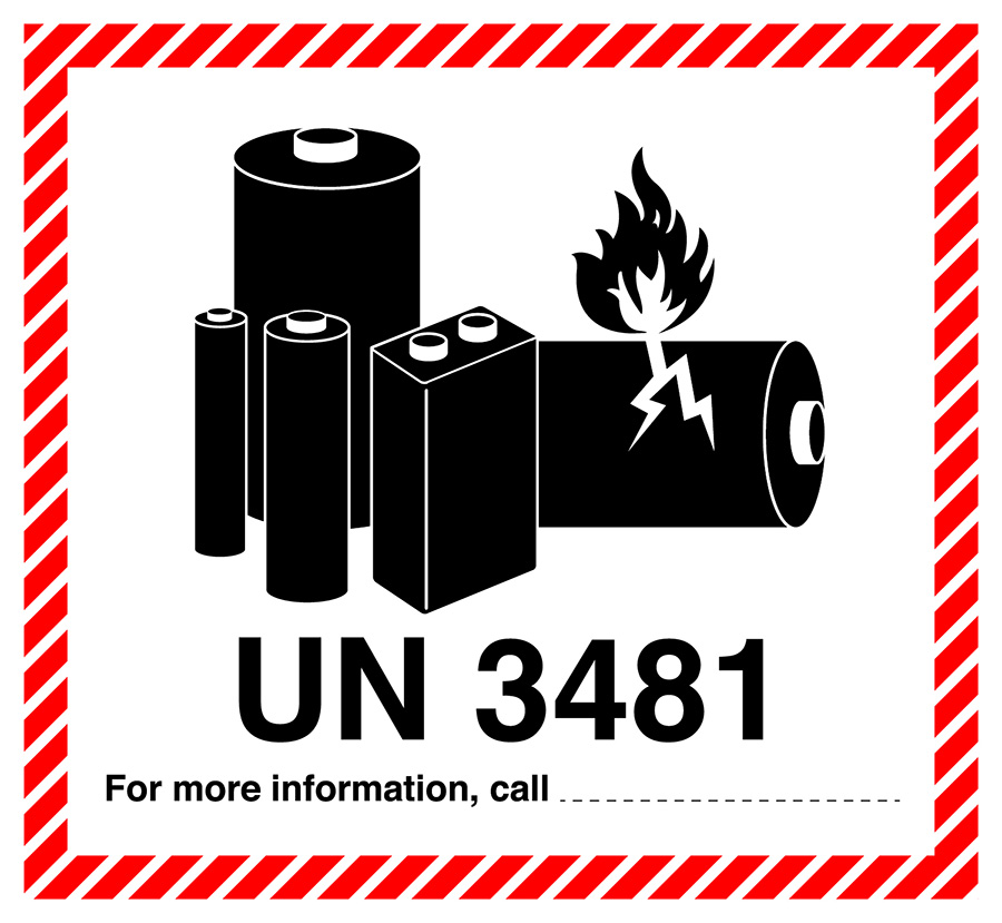 Lithium Ion Battery Shipping Label
