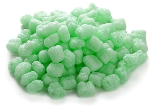 Recyclable packaging material made from corn starch