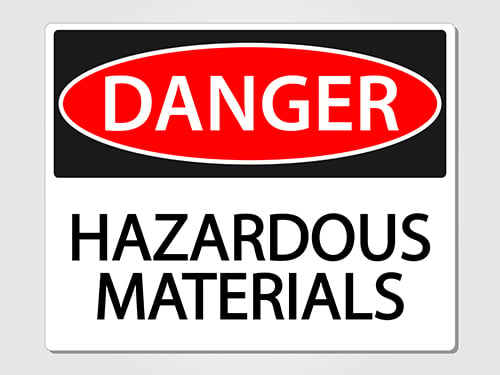 danger hazardous materials sign
