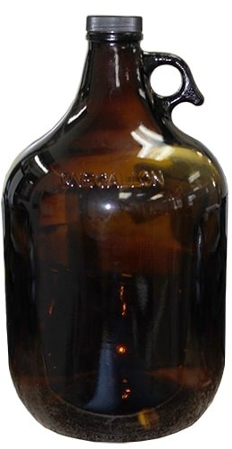 amber glass gallon jug