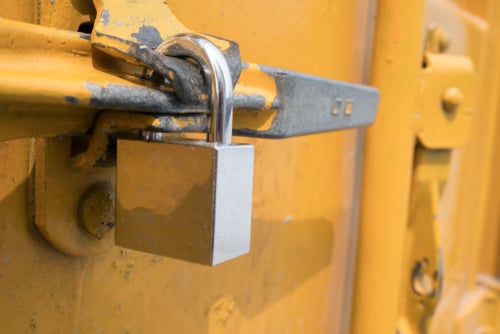 industrial door latch locked