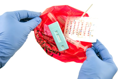 disposing biohazardous waste