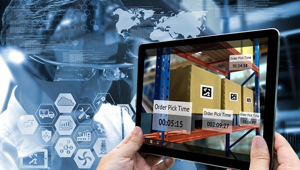 Augmented reality and smart logistic concept