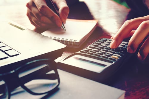calculating costs concept