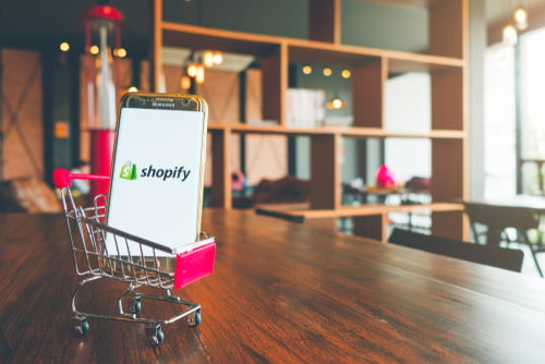 shopify app loading on cell phone