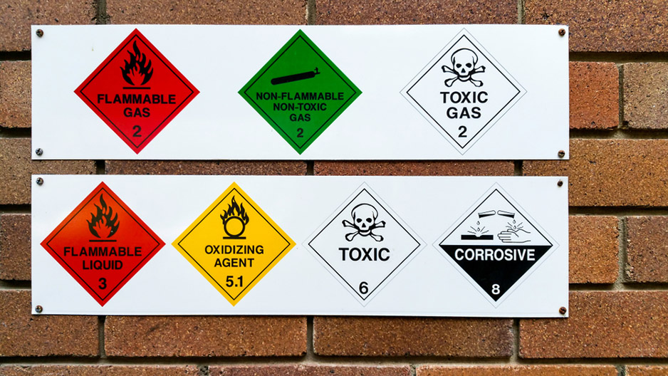 flammable nonflammable toxic corrosive oxidizing