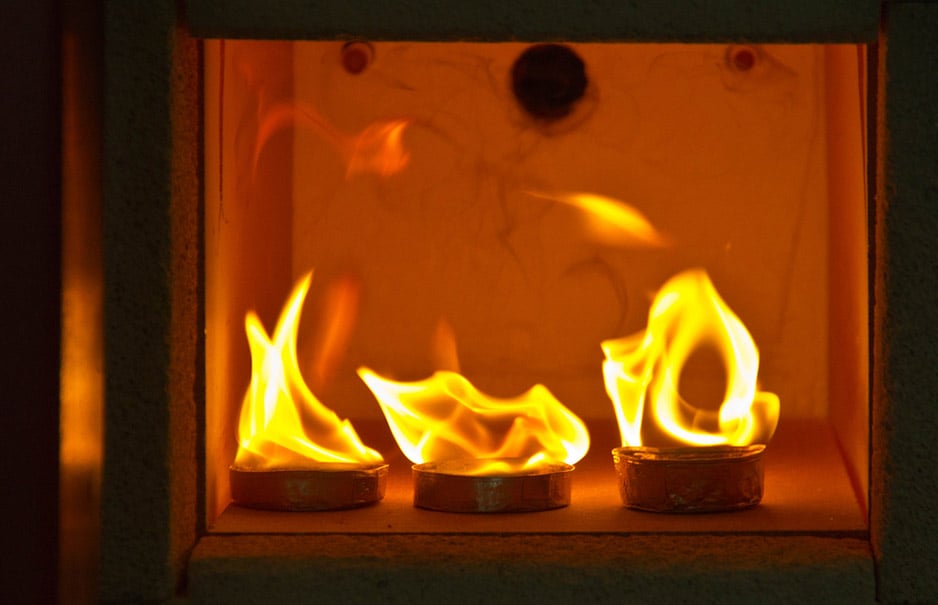 probes on fire in a lab